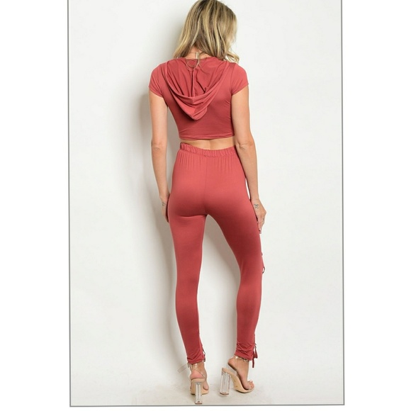 💗Mouve Top and Pants Set two pices hoodie💗 - Picture 3 of 5